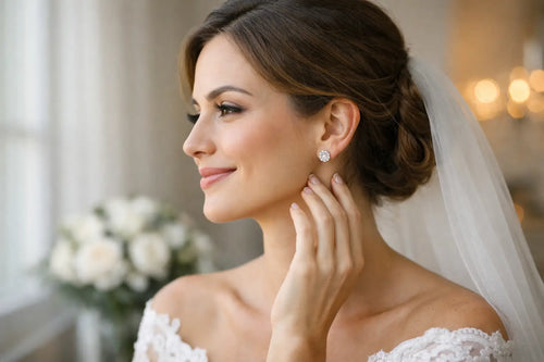 Moissanite Earrings for Wedding Day Style