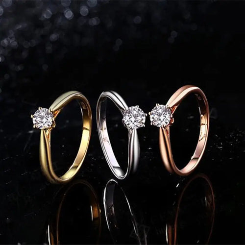 Classic Wedding Rings For Women Round cut