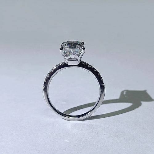 3ct D Color Radiant Cut Moissanite Engagement Ring for Women