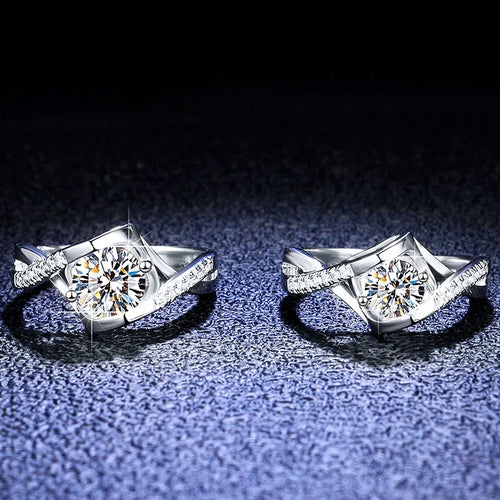 18K Gold Moissanite PT950 Platinum D Color VVS1 Diamond Ladies Ring