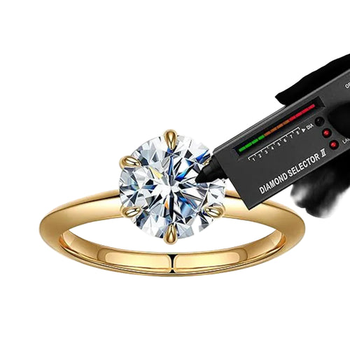 GRA Certified 1-5CT Moissanite Ring Round cut
