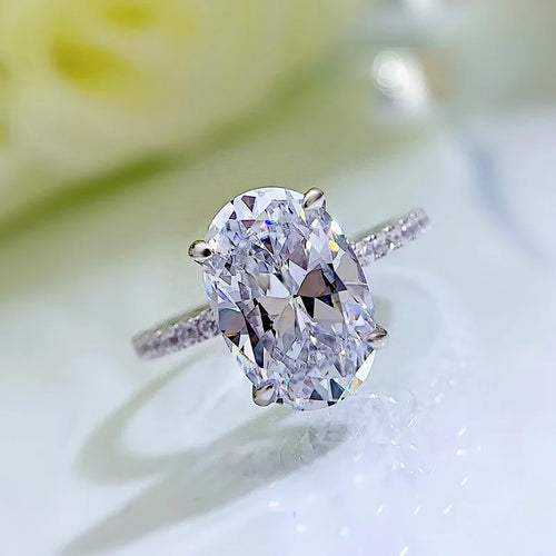 Oval Cut Moissanite Rings For Women Wedding Engagement ring