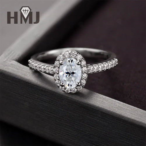 1 Ct oval D Color Moissanite Ring For Women Diamond moissanite Rings