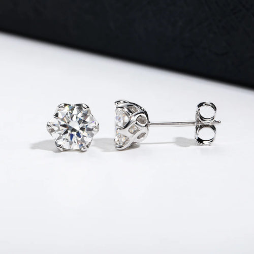 0.5-2CT 100% 925 Silver Moissanite Earrings for Women