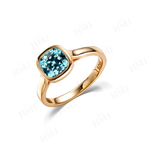 Cushion Cut Moissanite Ring 2CT D Color 925 Silver Engagement Ring