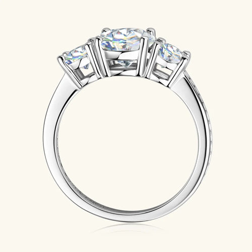 3.0CT D Color Moissanite Rings Women Jewelry Certified Round cut