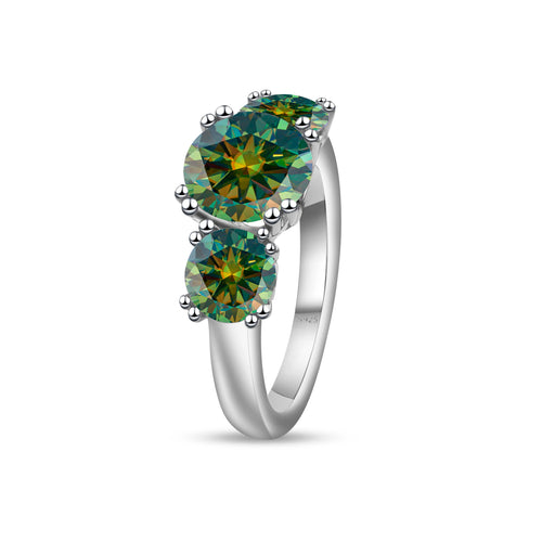 5 Carat round Cut Moissanite Engagement Ring for Women