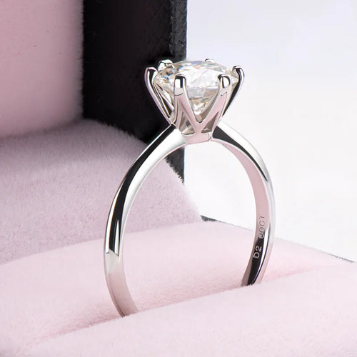 1-10ct GRA Certified Moissanite Ring VVS1 Solitaire Ring For Women
