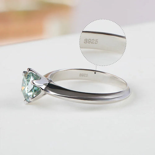 VVS1 Lab Diamond Solitaire Ring For Women Engagement Promise Wedding Band Jewelry