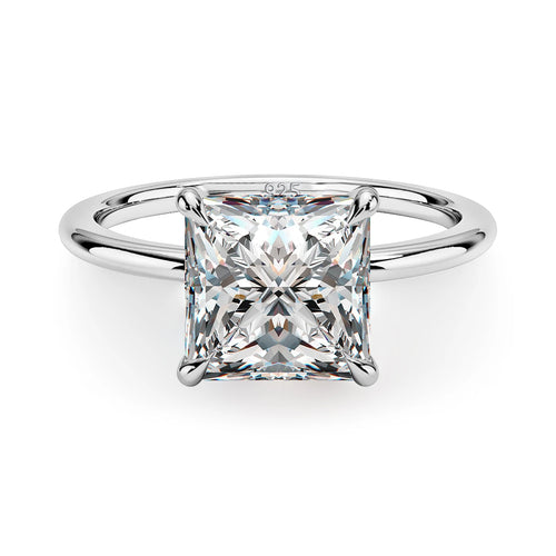 1ct 2ct 3ct D Color VVS1 Princess Cut Moissanite Ring For Women Engagement