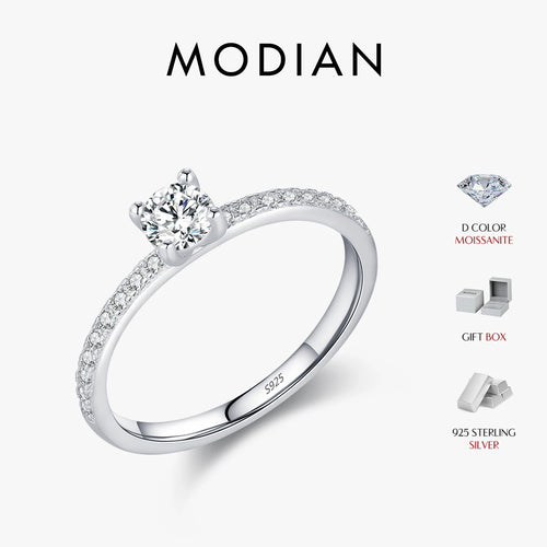 Moissanite Ring Delicate Square 925 Sterling Silver Lab Diamond Ring For Women Round cut
