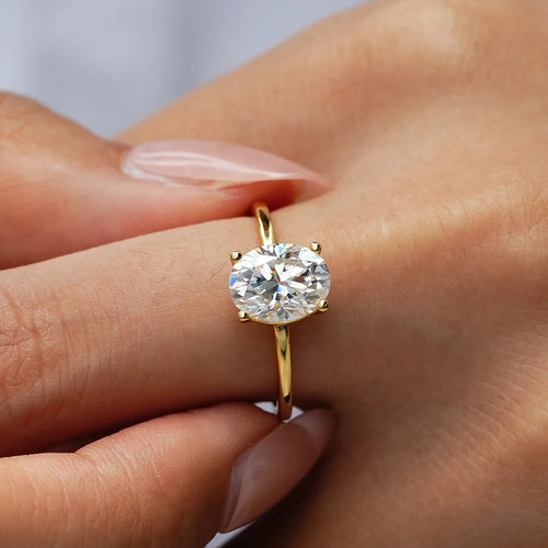 1/2 Carat D Color VVS Moissanite Gold Plated Fine Jewelry for Women