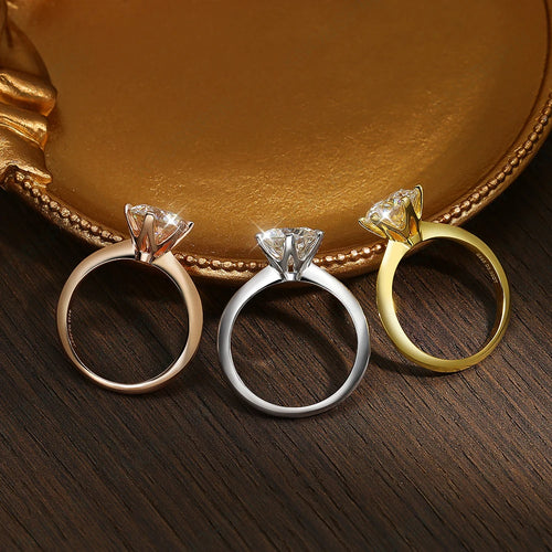 6 Prong Classic Trendy Solitaire Engagement Wedding