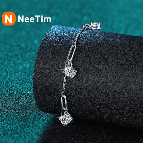 925 Sterling Silver with Gold Plated Lab Diamond Women