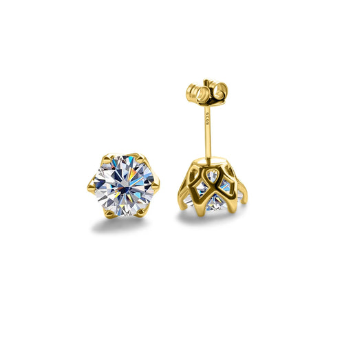 0.5-2CT 100% 925 Silver Moissanite Earrings for Women