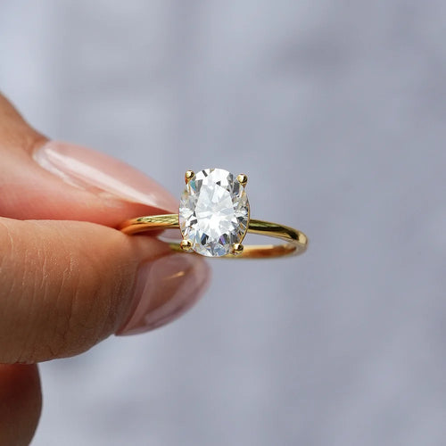 1/2 Carat D Color VVS Moissanite Gold Plated Fine Jewelry for Women