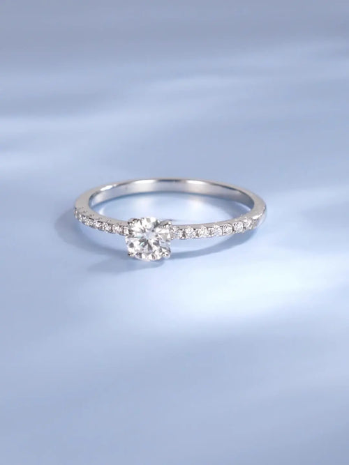925 Sterling Silver Lab Diamond Engagement Wedding Band Fine Jewelry