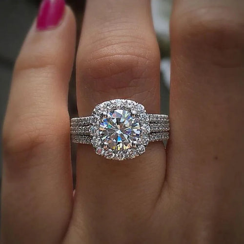 925 sterling silver square moissanite ring as a jewelry Cushion cut