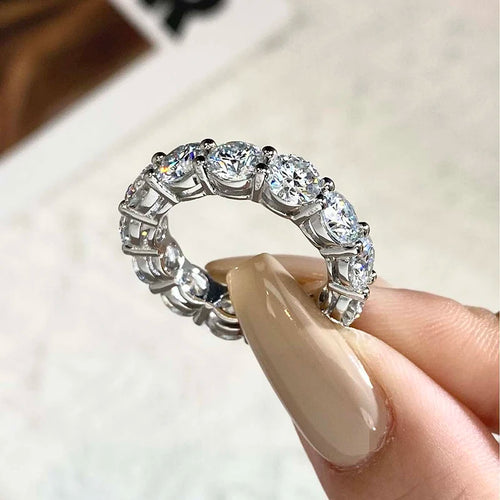 2ct-7ct D Color Moissanite Diamond Rings for Women Fine Jewely