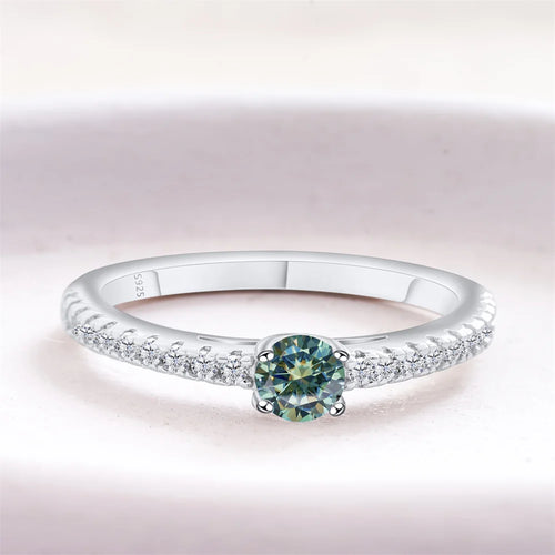925 Sterling Silver Lab Diamond Engagement Wedding Band Fine Jewelry