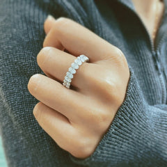COSYA Oval Cut Full Moissanite Ring For Women