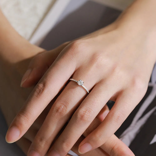 925 Sterling Silver Lab Diamond Engagement Wedding Band Fine Jewelry