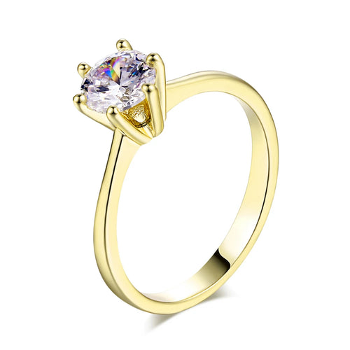 Shiny Cubic Zirconia Women's Ring Engagement Promise Ring
