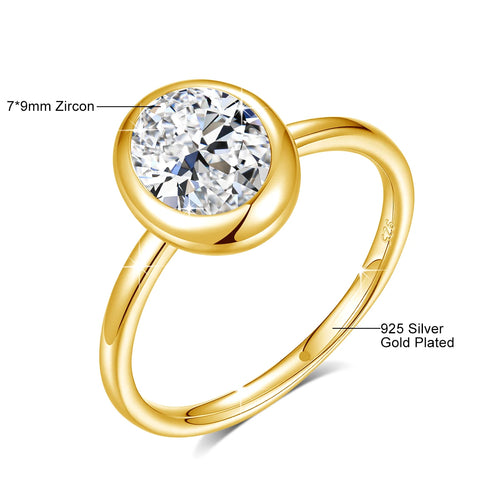 2CT Oval Moissanite Rings for Women Solid