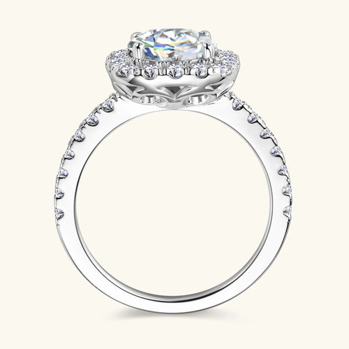 8MM Brilliant Diamond Wedding Finger Rings Silver Band Plated 18K Gold