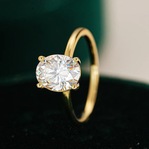 1/2 Carat D Color VVS Moissanite Gold Plated Fine Jewelry for Women