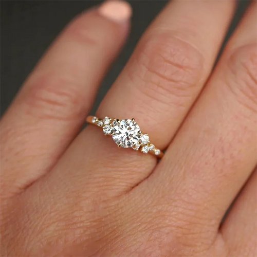 Round Cut 1ct-3ct Moissanite Engagement Ring for Woman
