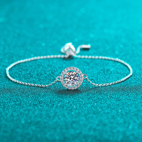 1CT 6.5MM D Color Moissanite Bracelets for Women