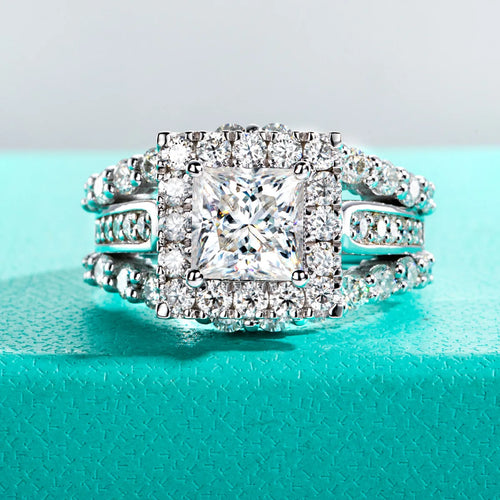 Princess Cut Moissanite Engagement Ring