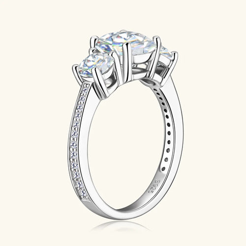 3.0CT D Color Moissanite Rings Women Jewelry Certified Round cut