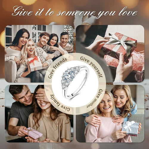 1CT Sparkling Classic Wedding Band Engagement Party Ring Women Round cut