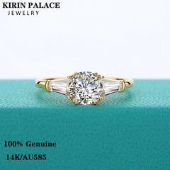1ct 2ct 3ct Round cut Women Luxury K Gold Jewelry For Wedding Gifts