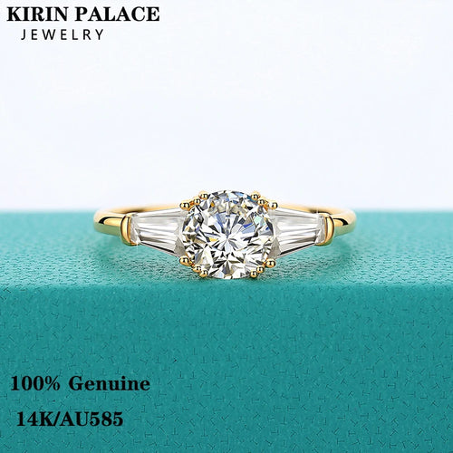 1ct 2ct 3ct Round cut Women Luxury K Gold Jewelry For Wedding Gifts