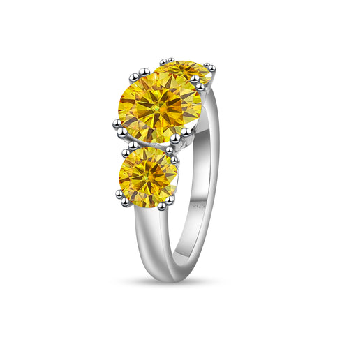 5 Carat round Cut Moissanite Engagement Ring for Women