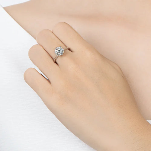 1-10ct GRA Certified Moissanite Ring VVS1 Solitaire Ring For Women