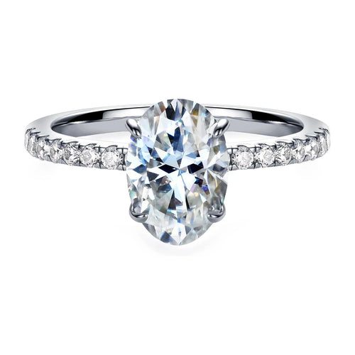 18K Gold Plated S925 Silver Women oval Wedding Engagement Jewelry