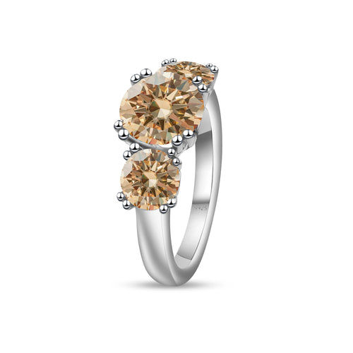 5 Carat round Cut Moissanite Engagement Ring for Women