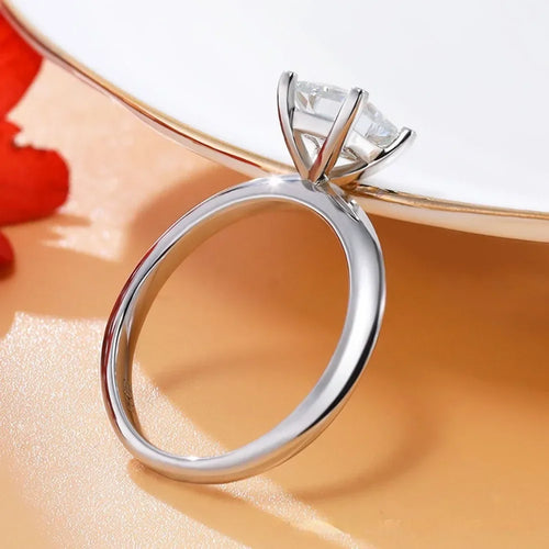 Princess Cut Moissanite Engagement Ring for Women