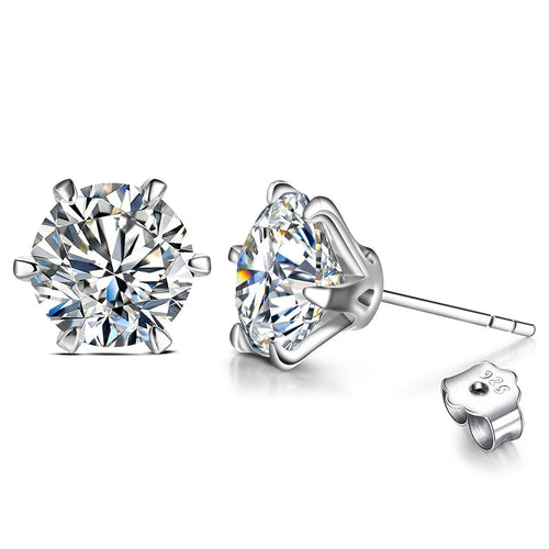 2.0 Carat Moissanite Gemstone Stud Earrings for Women