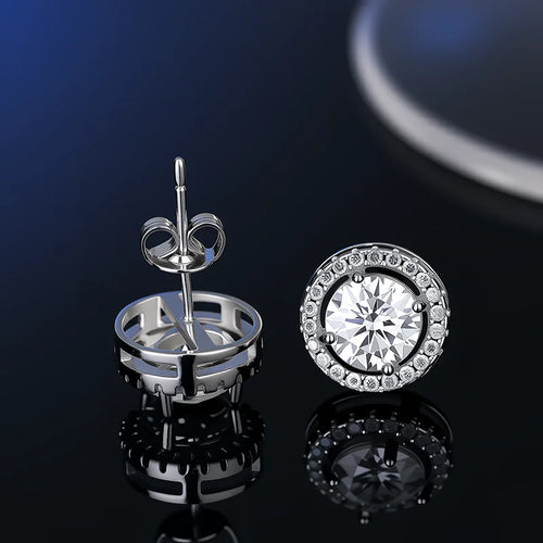 2.0CT Real S925 Sterling Silver Moissanite Earrings For Women