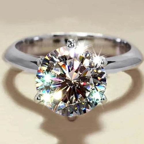 VVS1 Lab Diamond Solitaire Ring For Women Engagement Promise Wedding Band Jewelry
