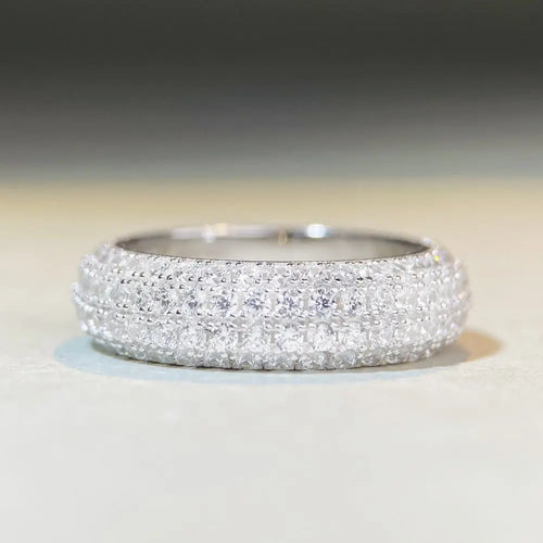 18K white gold and platinum Round Band