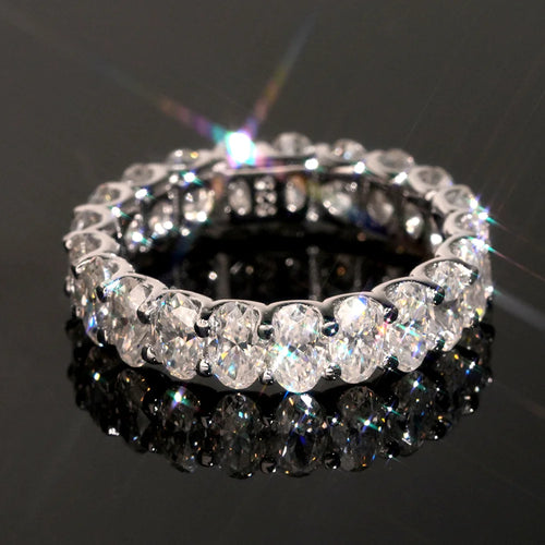 COSYA Oval Cut Full Moissanite Ring For Women