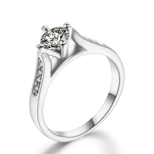 Shiny Cubic Zirconia Women's Ring Engagement Promise Ring