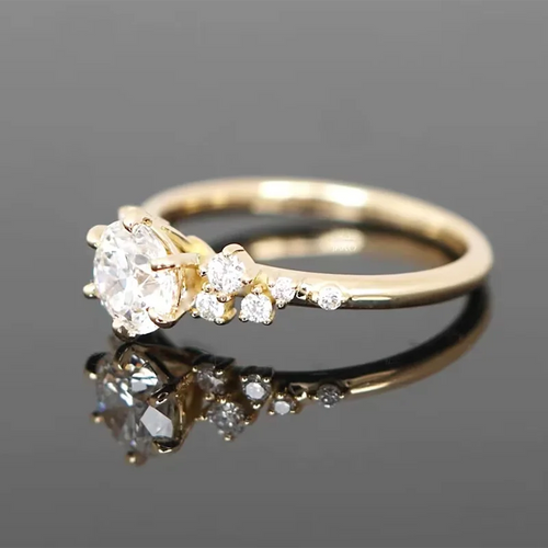 Round Cut 1ct-3ct Moissanite Engagement Ring for Woman