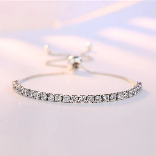 Moissanite Bracelet 18K White Gold Plated Sterling Silver